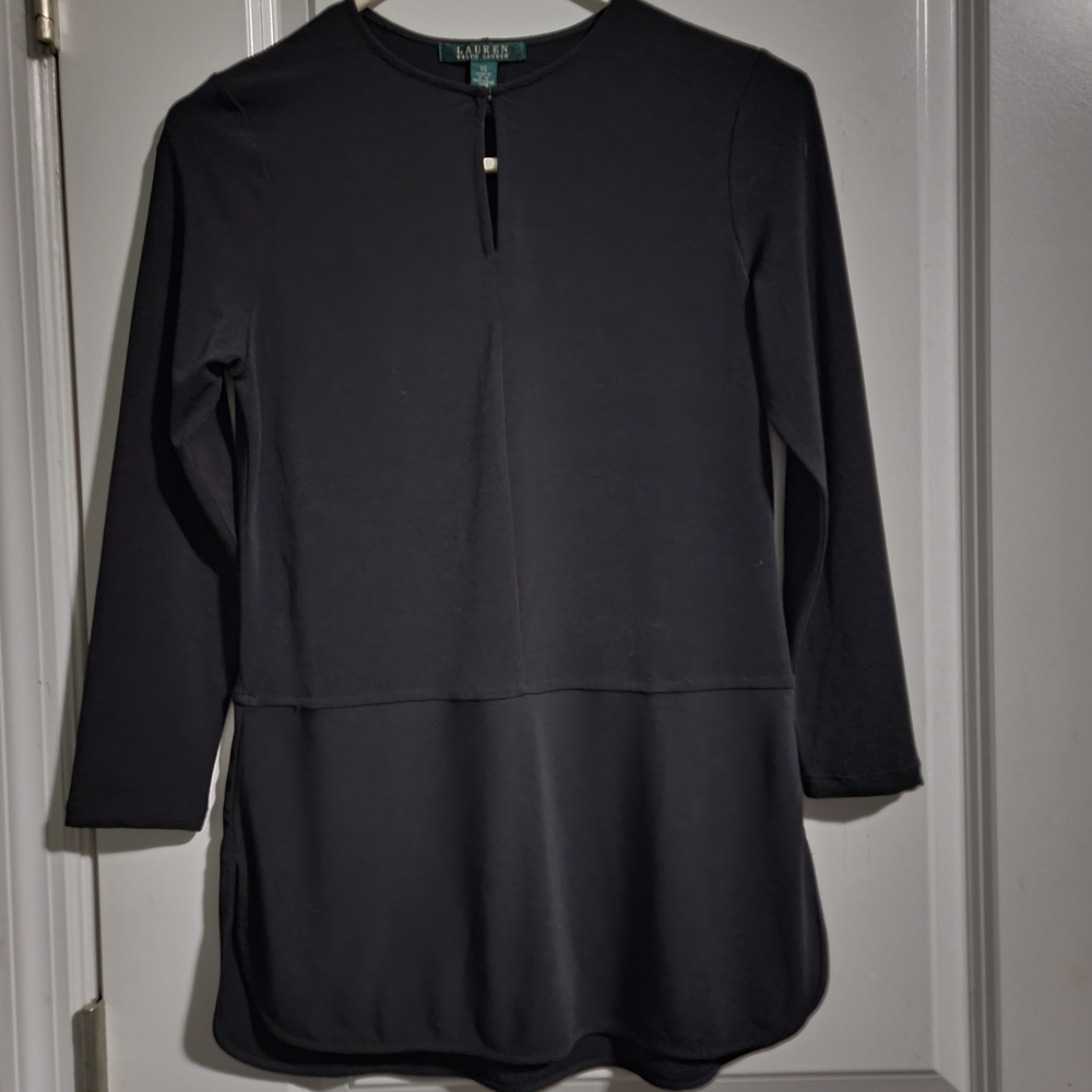 Ralph Lauren Black Top with Green Label